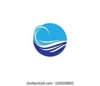 Water wave logo illustration