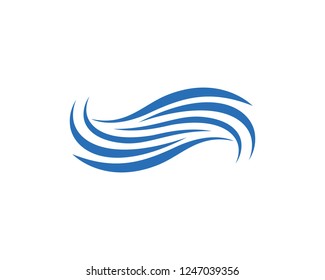 Water wave logo illustration