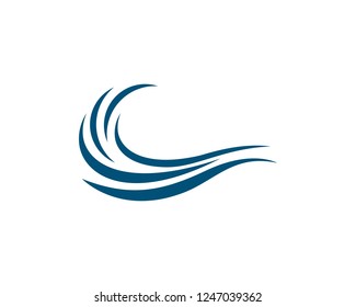 Water wave logo illustration