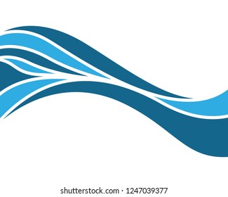 Water wave logo illustration