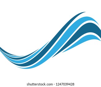 Water wave logo illustration