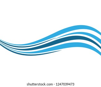 Water wave logo illustration