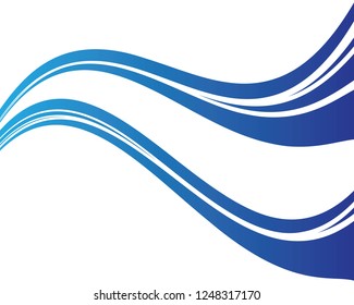 Water wave logo illustration