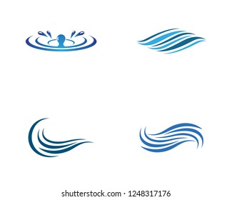 Water wave logo illustration