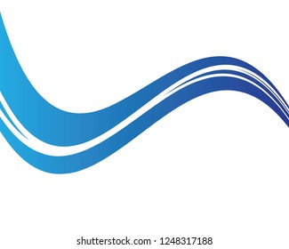 Water wave logo illustration