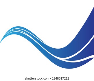 Water wave logo illustration