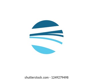 Water wave logo illustration
