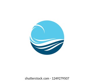 Water wave logo illustration