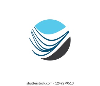 Water wave logo illustration