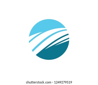 Water wave logo illustration