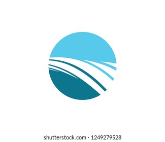Water wave logo illustration