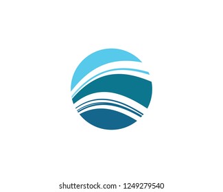 Water wave logo illustration