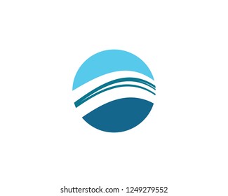 Water wave logo illustration