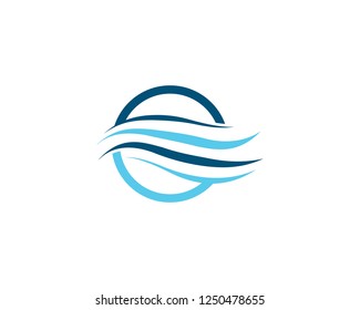 Water wave logo illustration