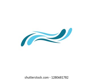 Water wave logo illustration