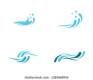 Water wave logo illustration
