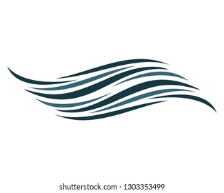 Water wave logo illustration