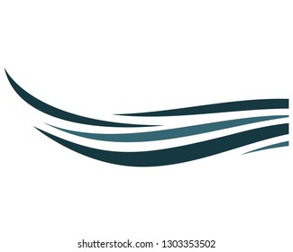 Water wave logo illustration