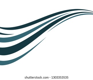 Water wave logo illustration