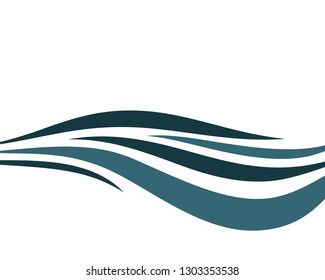 Water wave logo illustration