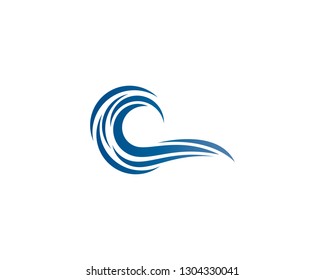 Water wave logo illustration