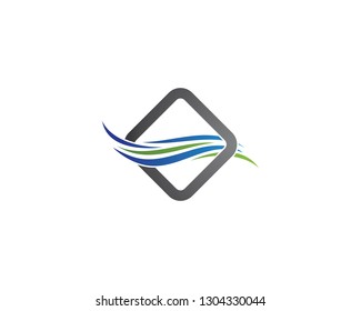 Water wave logo illustration