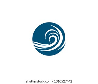 Water wave logo illustration