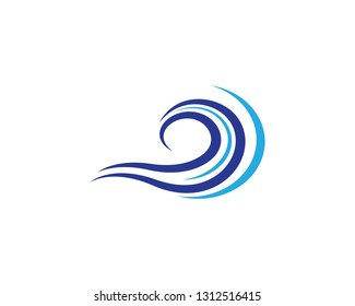 Water wave logo illustration