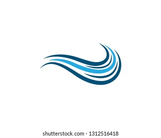 Water wave logo illustration