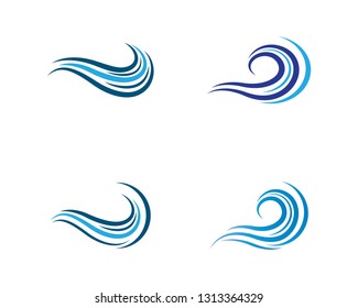 Water wave logo illustration