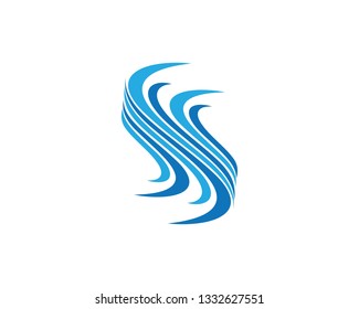 Water wave logo illustration