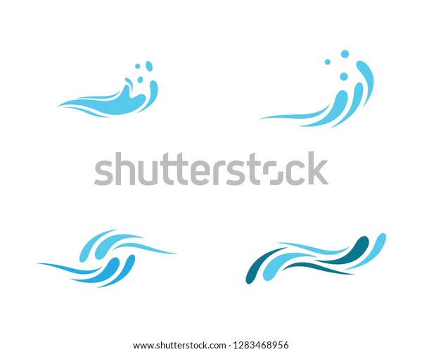 水の波のロゴイラスト のベクター画像素材 ロイヤリティフリー