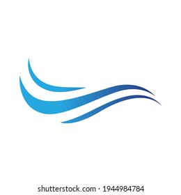 Water Wave Logo illustration design vector template