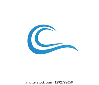 Water wave logo illustration - Vector