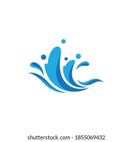 Water wave logo images illustration design