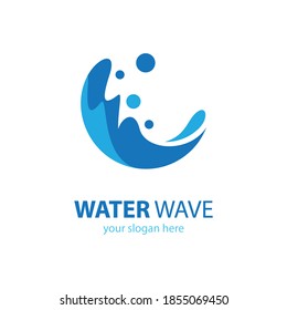 Water wave logo images illustration design