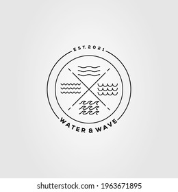 water and wave logo. lake, river, ocean logo template vector illustration design