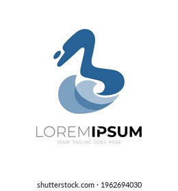 Water wave logo and letter B design vector, b icons