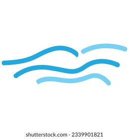 Water Wave Logo, Ocean Wave Simple Design, Vector Symbol Illustration Template