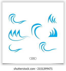 water wave logo premium elegant template vector eps 10