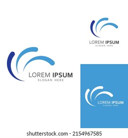 Water wave logo and Sea wave logo or beach water waves, with vector design concept.