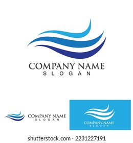 Water wave logo and symbol vector