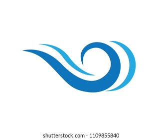 Water wave and logo symbols 