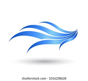 	
Water wave Logo Template