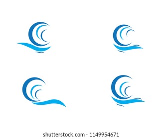 Water wave Logo Template
