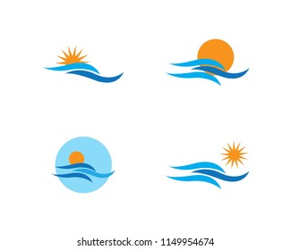 Water wave Logo Template