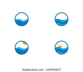 Water wave Logo Template