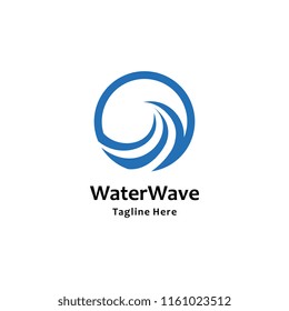 water wave logo template
