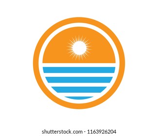 Water wave Logo Template