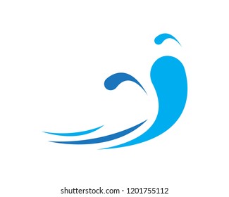 Water wave logo template